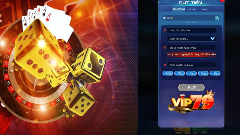 Các phương thức rút tiền Vip79 an toàn, nhanh chóng