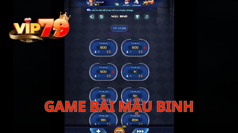 Hướng dẫn cách chơi bài Mậu binh Vip79